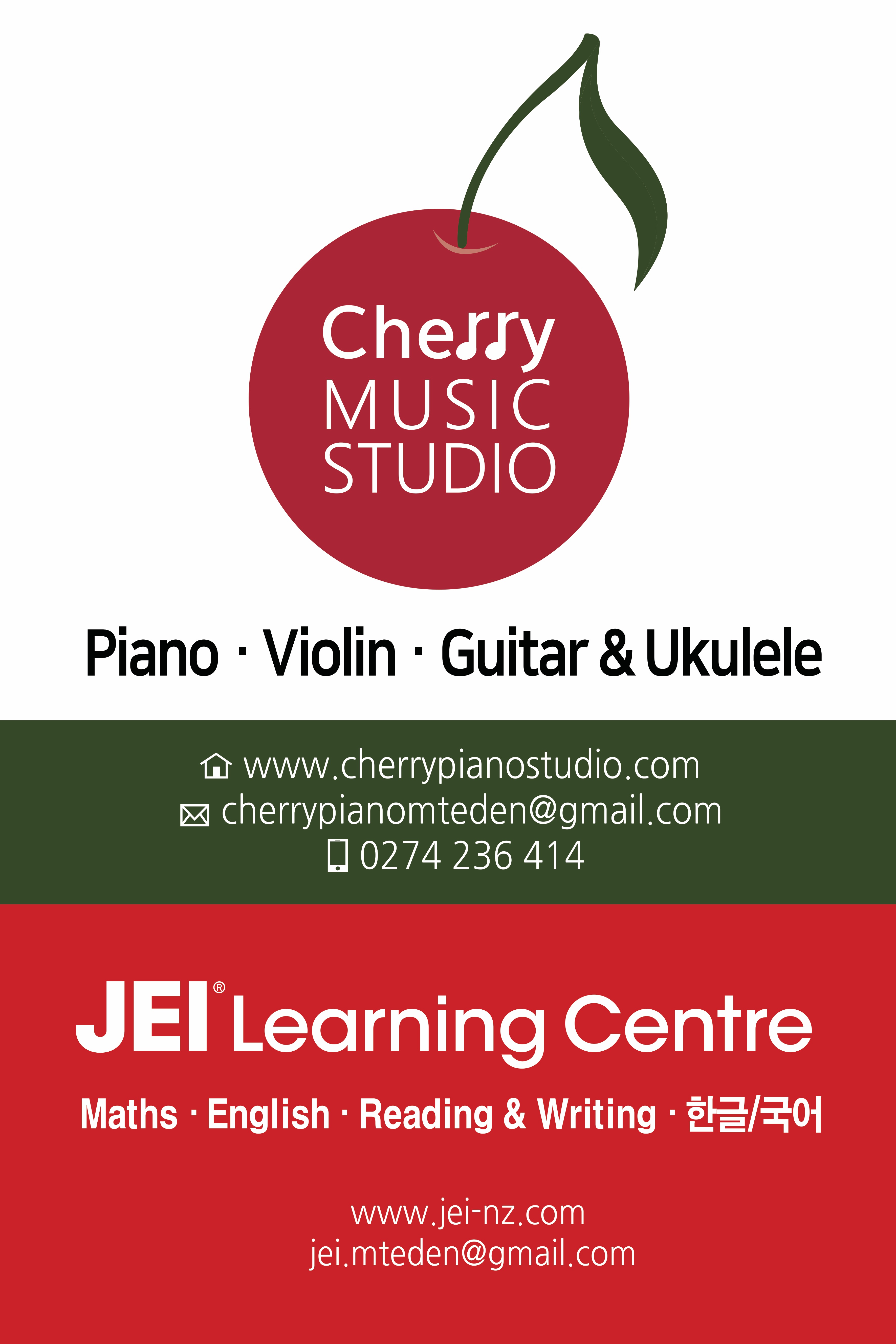 Cherry Music Studio in Mt Eden | NZ Music Teachers Online